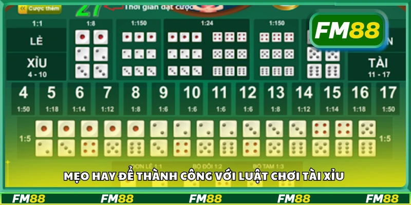 Thủ thuật để thành công với luật chơi Tài Xỉu