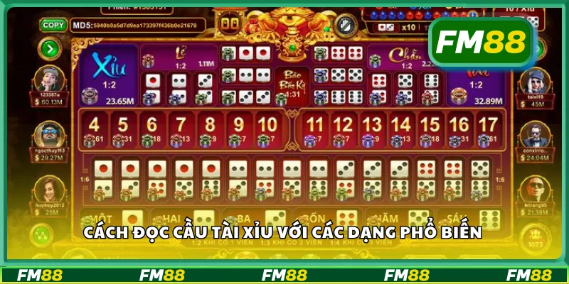 Cách đọc cầu tài xỉu với các dạng phổ biến