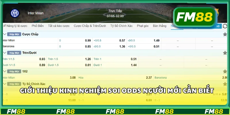 Giới thiệu kinh nghiệm soi odds người mới cần biết