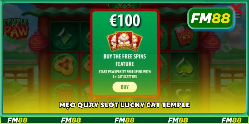 Mẹo quay slot lucky cat temple