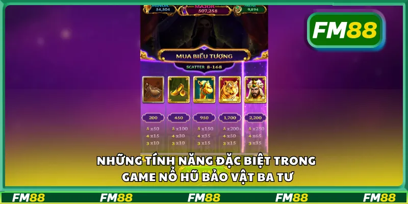 Những tính năng đặc biệt trong game nổ hũ bảo vật ba tư