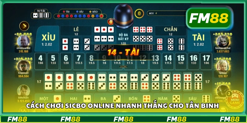 Cách chơi Sicbo Online nhanh thắng cho tân binh